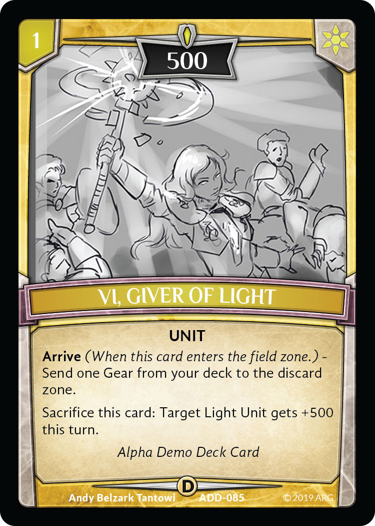 Vi, Giver of Light - Alpha Demo Intro Decks - Argent Saga TCG