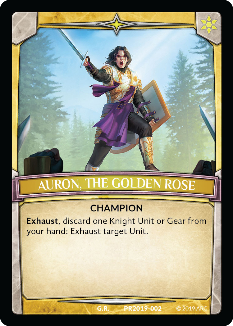 Auron, the Golden Rose Knight - Argent Saga Promos - Argent Saga TCG