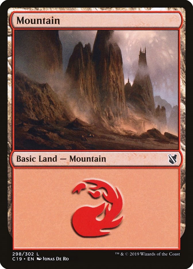 Mountain (298) - Commander 2019 - Magic: The Gathering