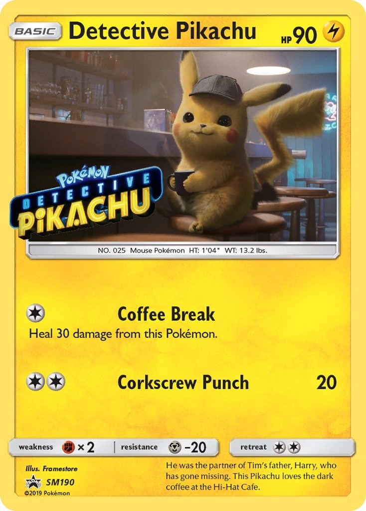 Detective Pikachu - SM190 (Stamped) - SM Promos - Pokemon