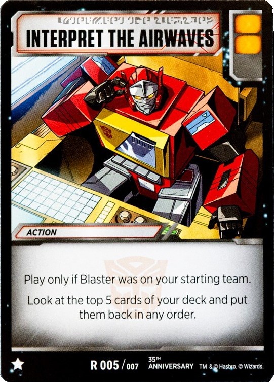 theme deck New Transformers Trading Card Game Blaster Vs Soundwave Deck 