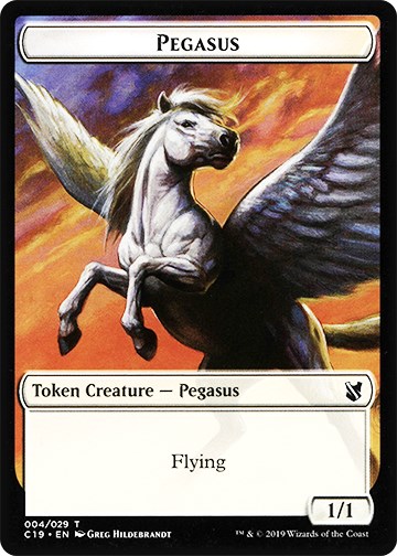 Pegasus // Human Double-sided Token - Commander 2019 - Magic: The Gathering