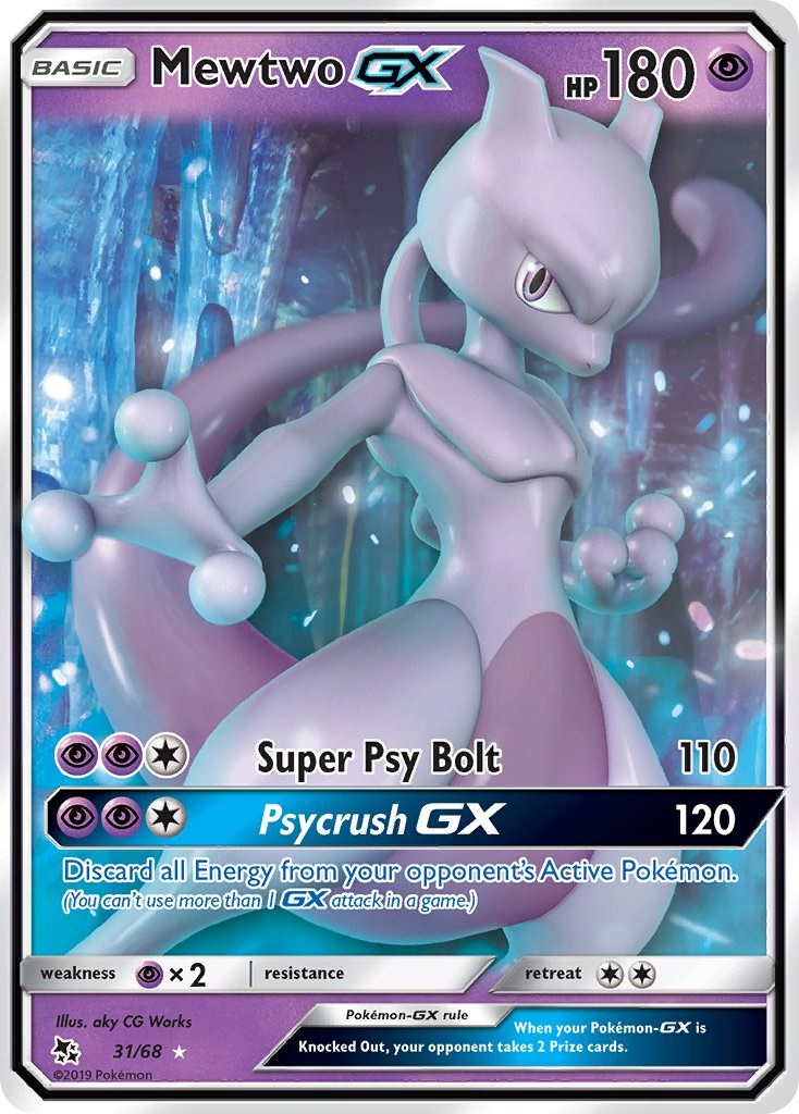 Carta Pokemon Mewtwo GX Português Original Copag 72/73 ou 31/68