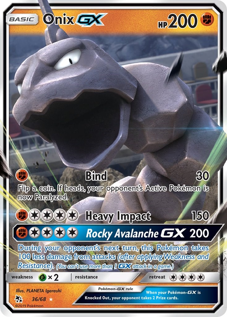 Onix GX - Hidden Fates - Pokemon