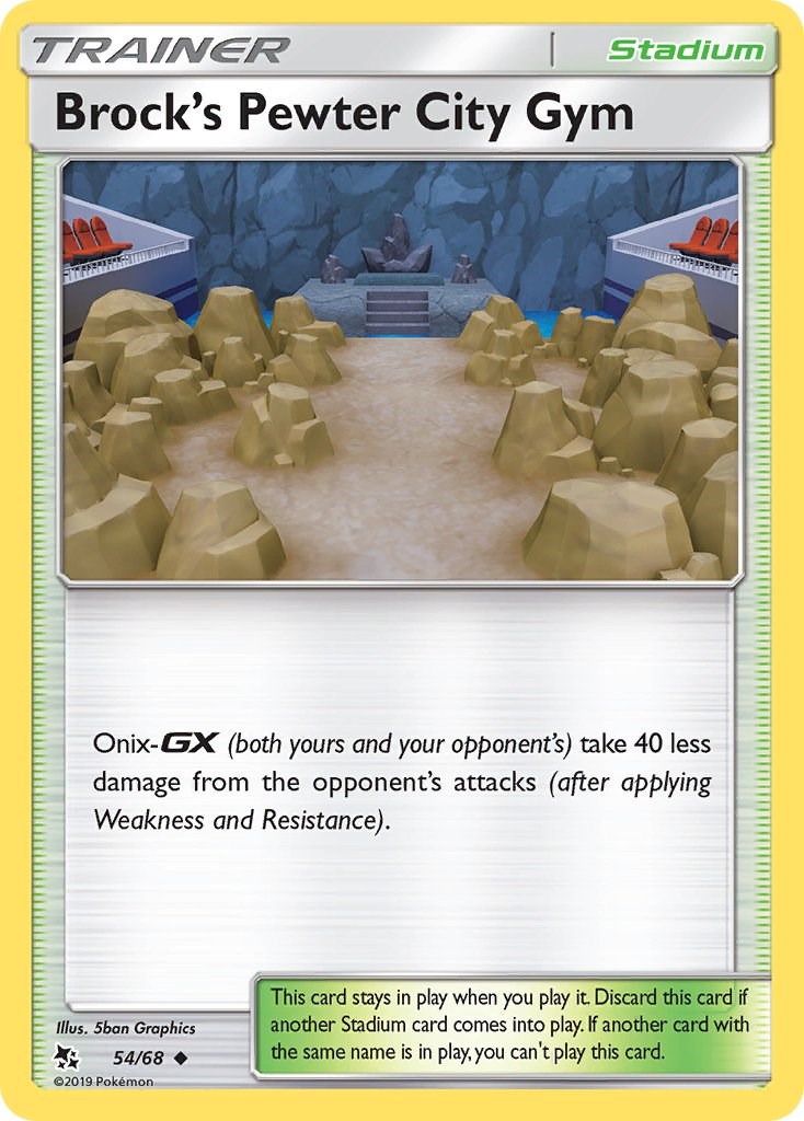 Hidden Fates Mint Details about   Pokémon TCG 4x Brock's Pewter City Gym #54/68 1 Rev Holo 