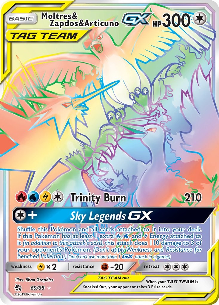 Moltres & Zapdos & Articuno GX (Full Art)