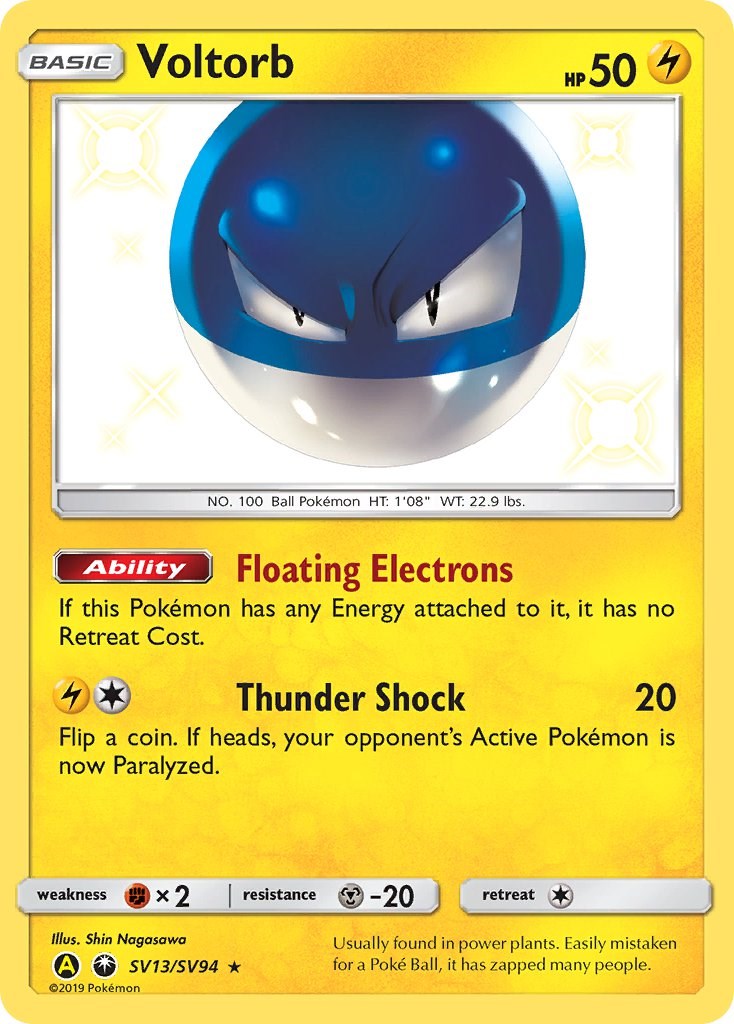 Free: Secret Rare Shiny Voltorb Pokemon Card! - Trading Cards -   Auctions for Free Stuff