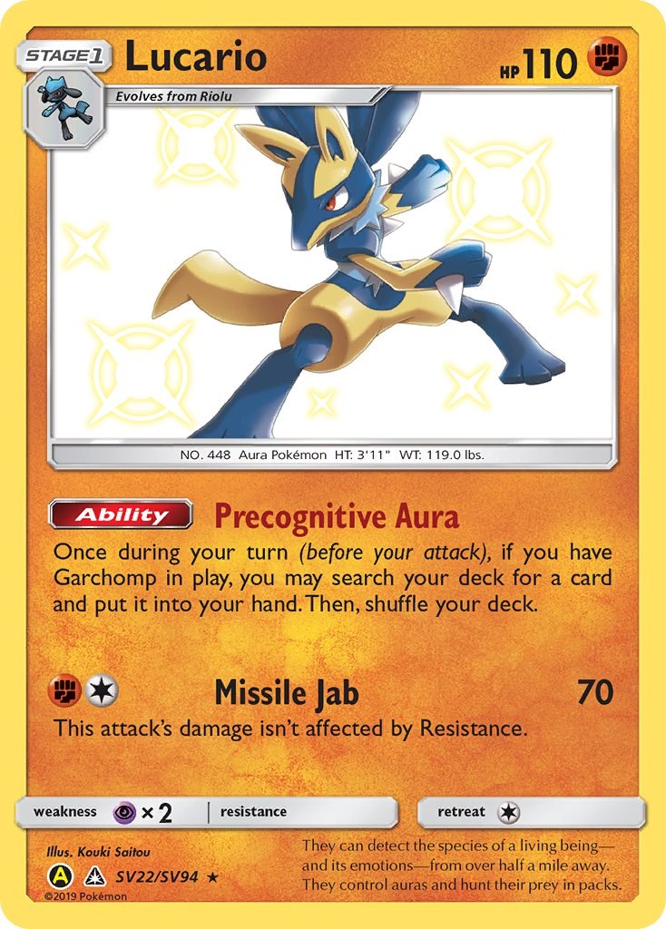 Shiny lucario.