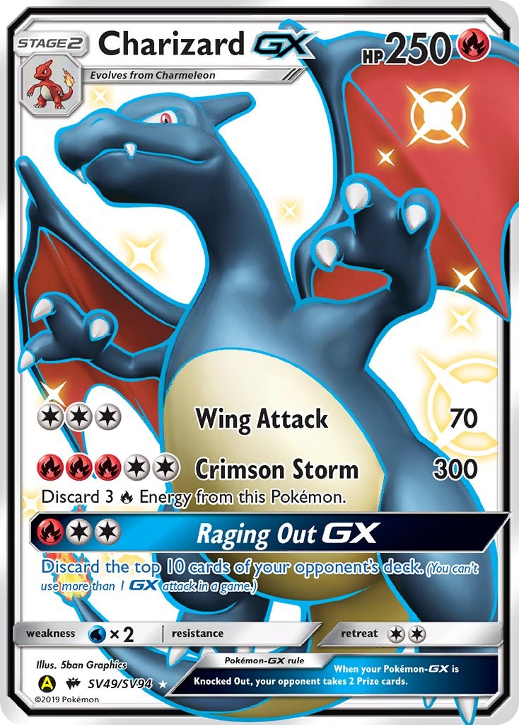 Shiny Charizard GX Pokemon Card 