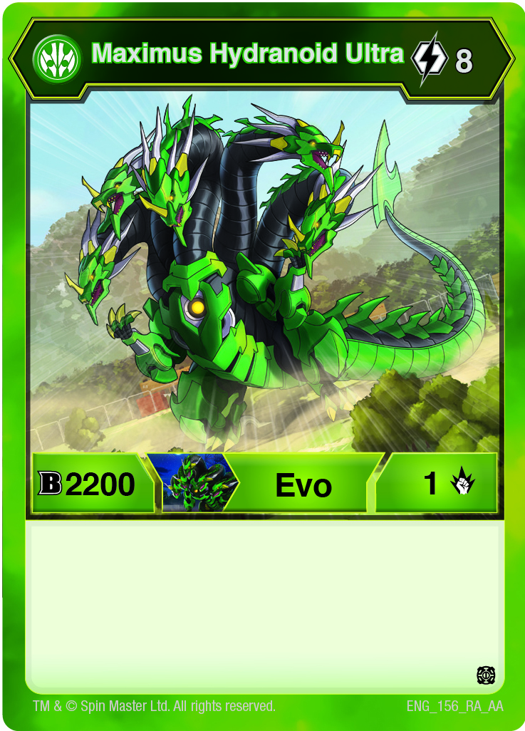 Bakugan Haos Hydranoid – Figura Giocattolo 5 Cm Con 2 Baku Nuclei E Carta, Per Bambini 6+ Anni