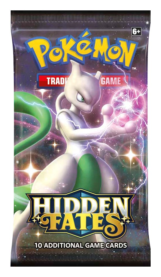 1x Hidden Fates Booster Pack Reprint Authentic & New & Sealed Pokemon TCG 