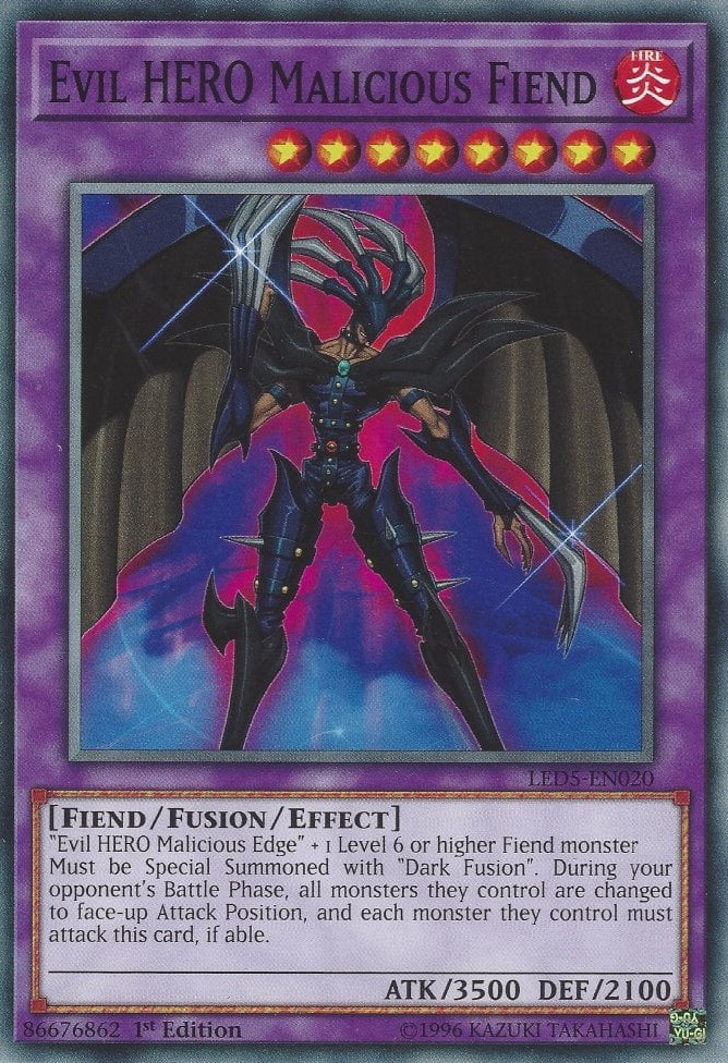 Evil HERO Malicious Fiend - Legendary Duelists: Immortal Destiny - YuGiOh