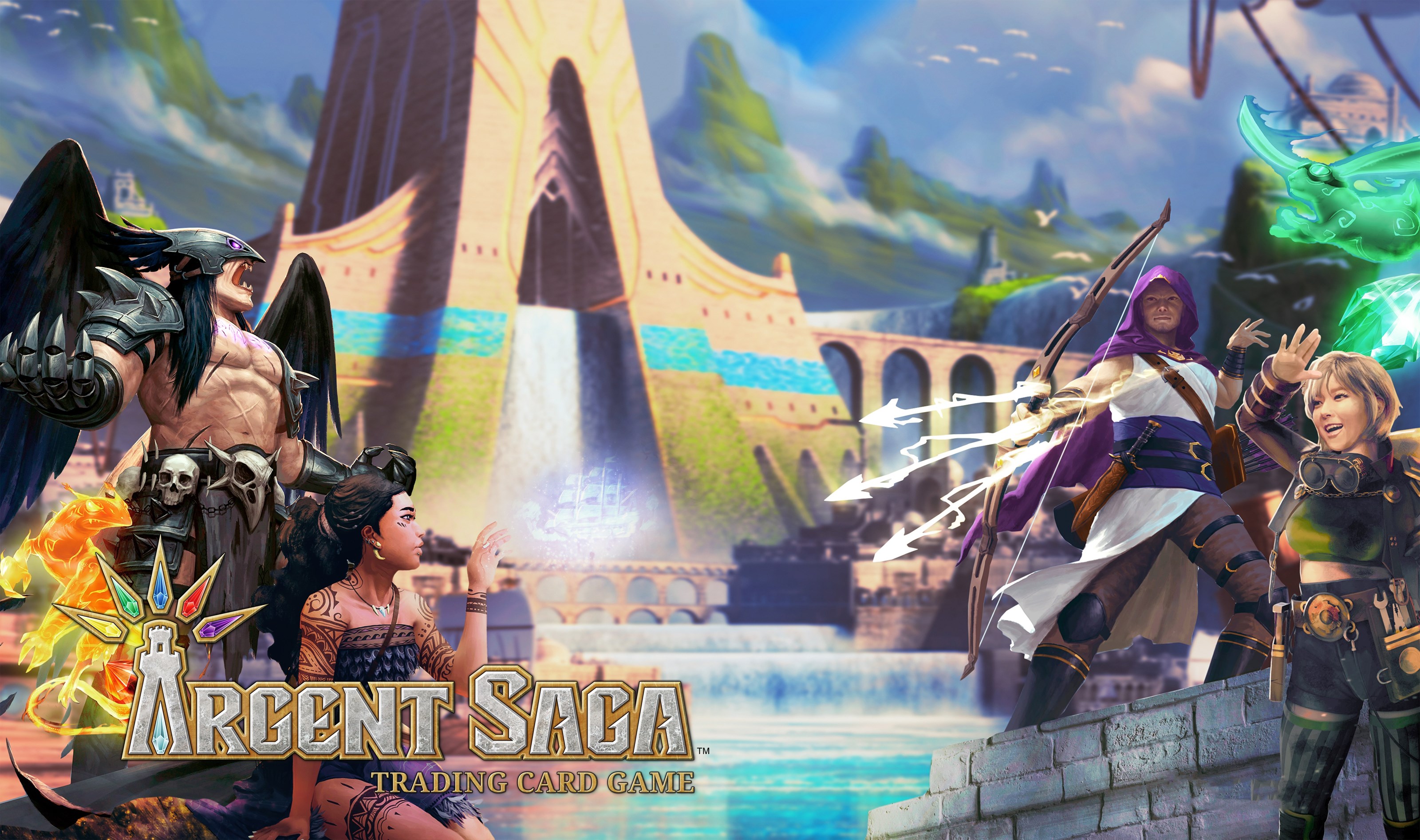 Argent Saga TCG Rubber Playmat Argos Battle for Water Tower Argent Saga Playmats Playmats