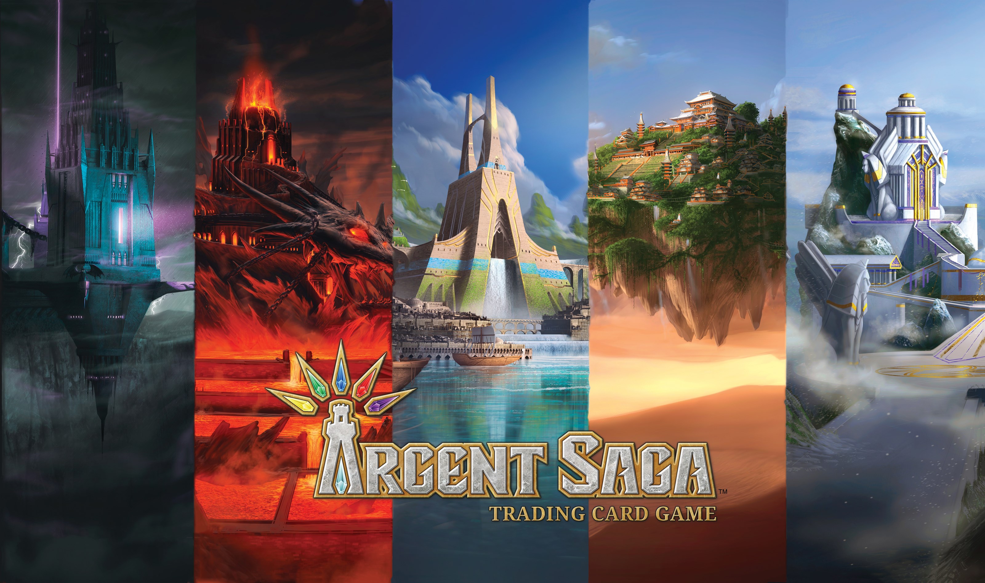 Argent Saga TCG Rubber Playmat - The Towers of Power - Argent Saga ...