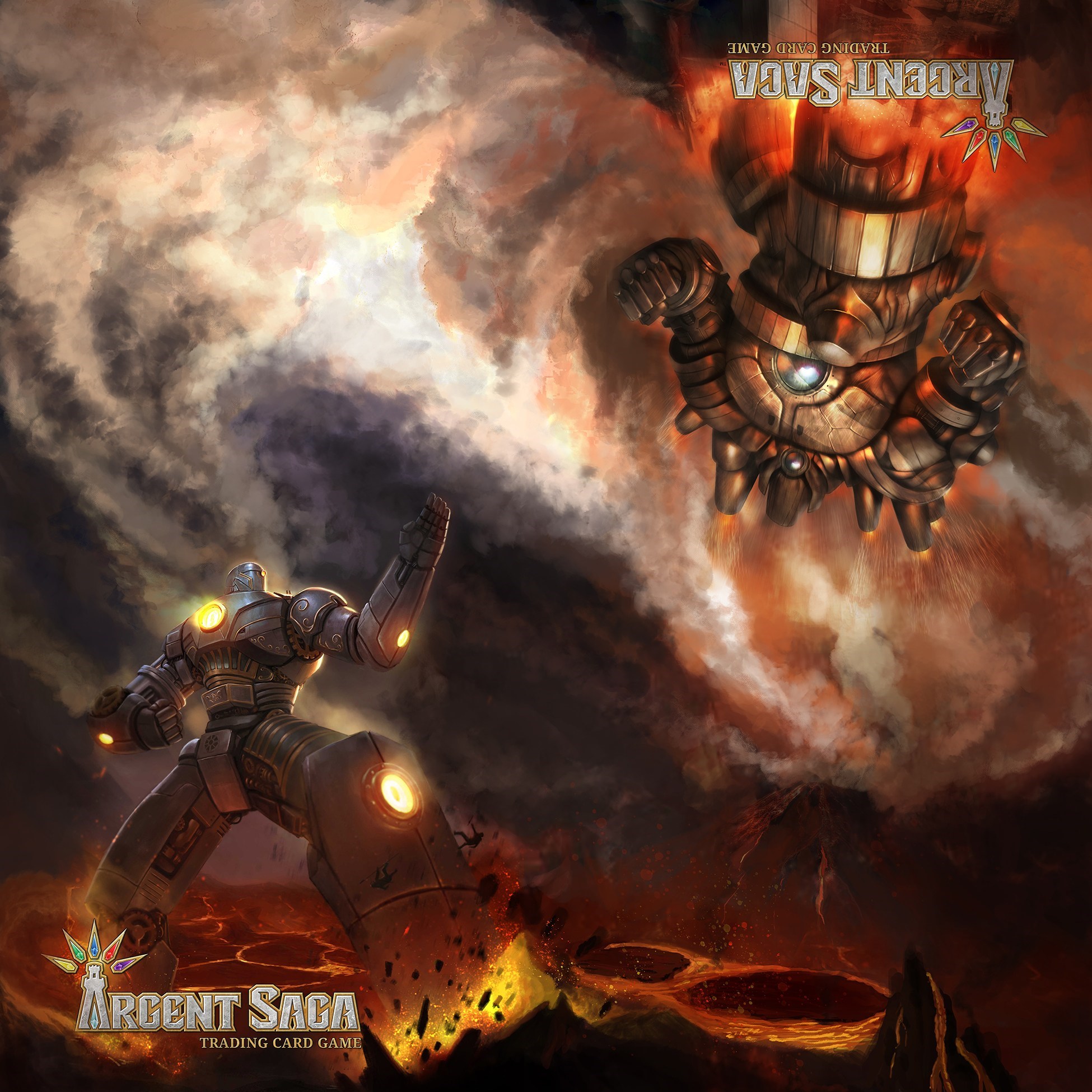 Argent Saga TCG Cloth 2Player Playmat Robots Argent Saga Playmats