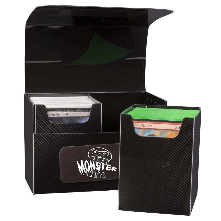 XL Double Deck Box Black (Holds 200) Monster Protectors Deck Boxes