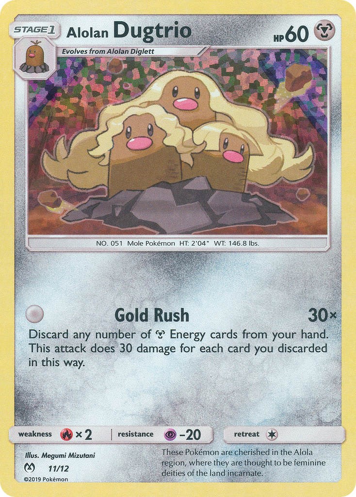 Alolan Dugtrio card artwork