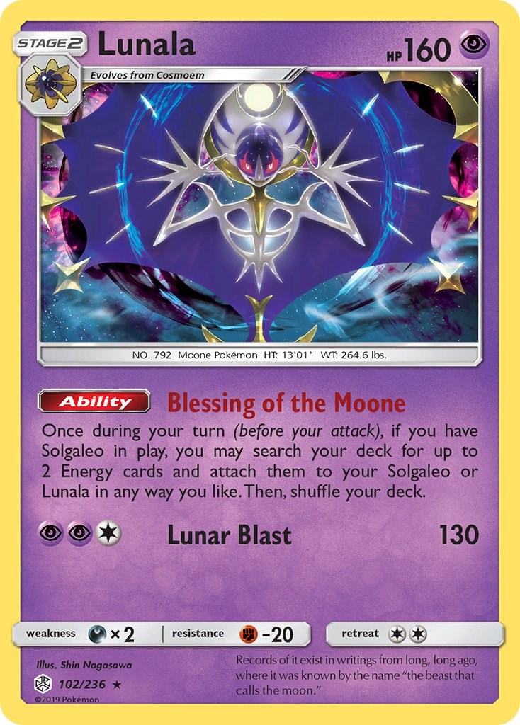 Pokemon TCG - SM1M - 062/060 (SR) - Lunala GX