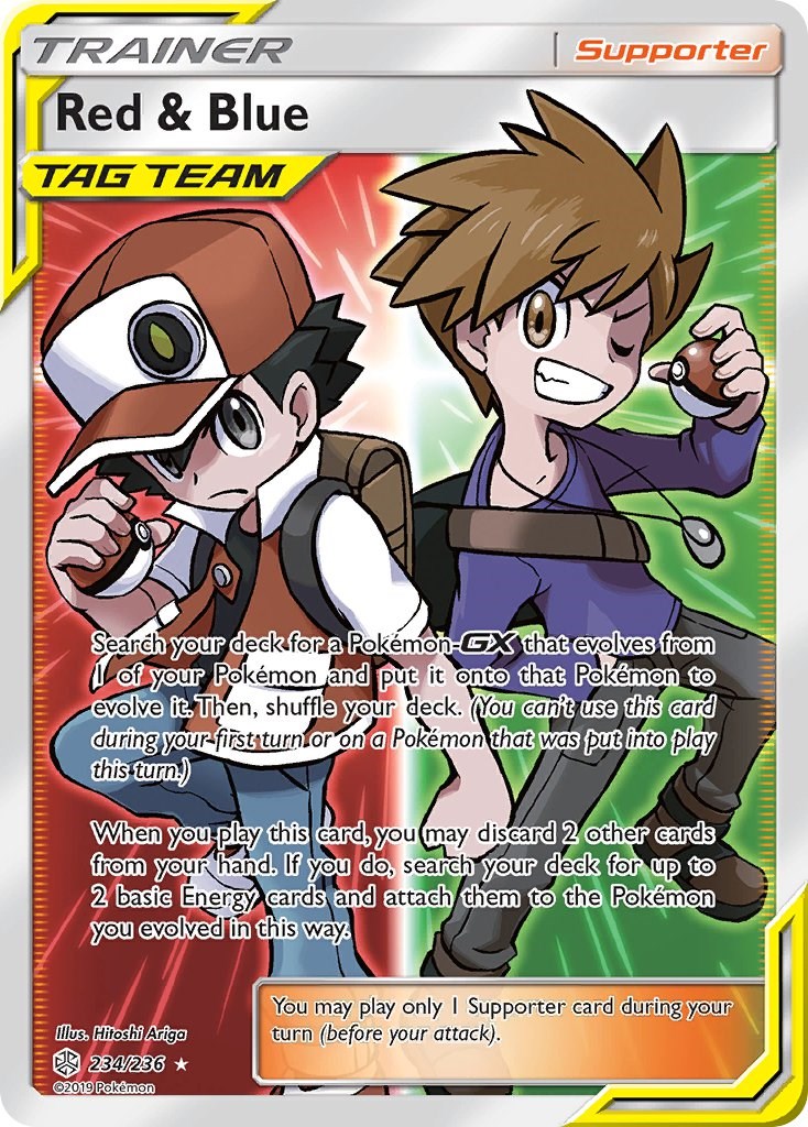 Red & Blue (Full Art) - SM - Cosmic Eclipse - Pokemon