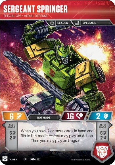 Sergeant Springer - Special Ops Aerial Defense - War for Cybertron ...