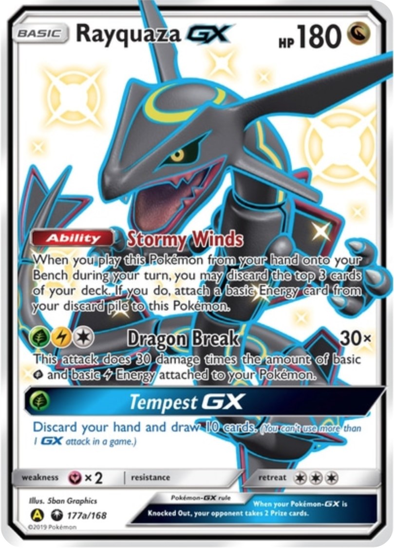 PSA 10 Shiny Rayquaza GX SM 177a SM Black Star Promo Fu