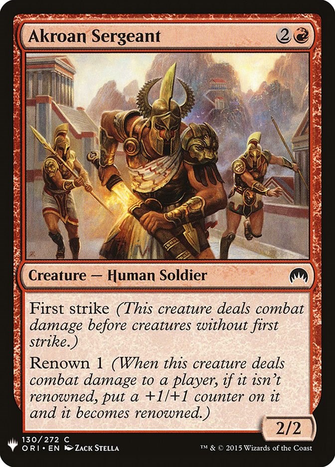 Akroan Sergeant - The List Reprints - Magic: The Gathering