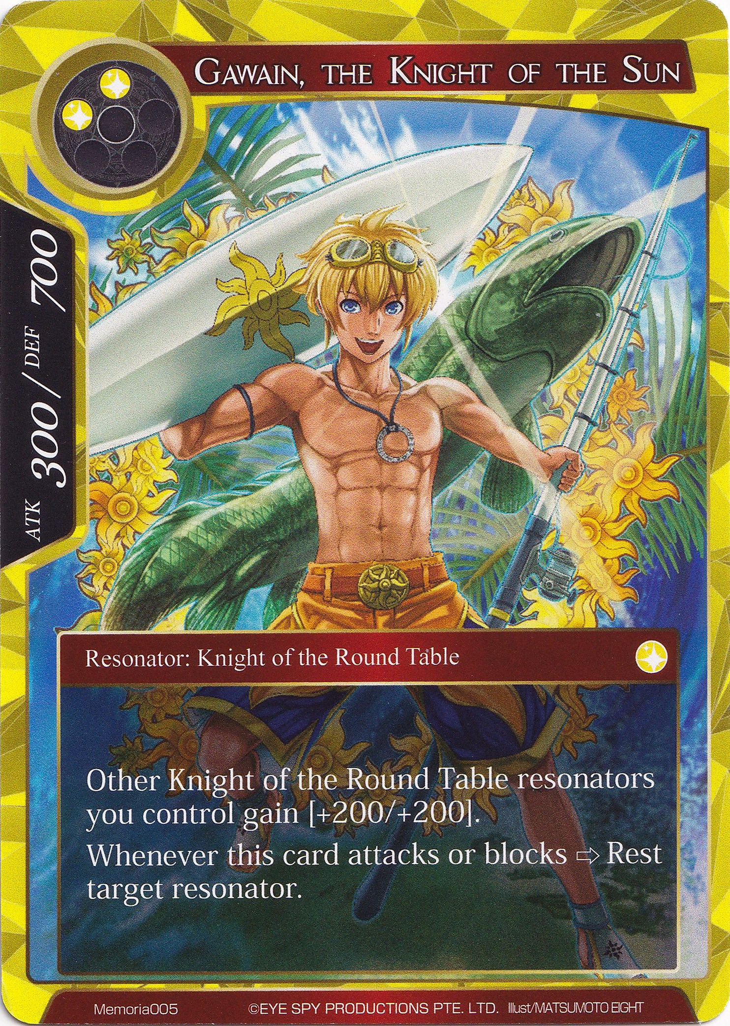 Gawain, the Knight of the Sun - Alice Origin Memoria Cards - Force of Will