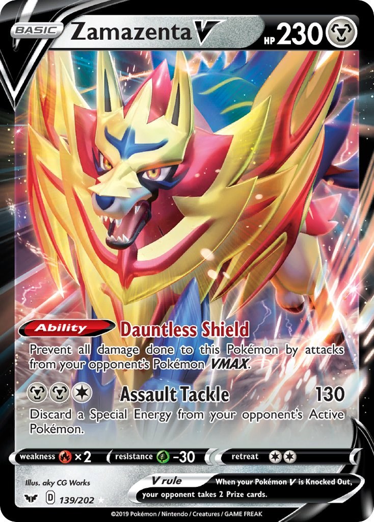 Zamazenta V - 212/202 - Secret Rare - Pokemon Singles » Sword & Shield  Series » Sword & Shield Base Set - Frontline Games