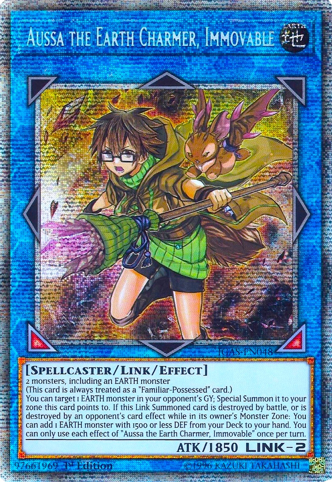 PSA10 遊戯王 英語 崔嵬の地霊使いアウス IGAS スターライトレア 海外