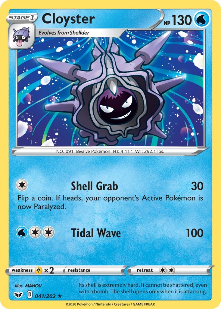 1st Edition Shellder And Cloyster Pokémon Card Evolution Set Near