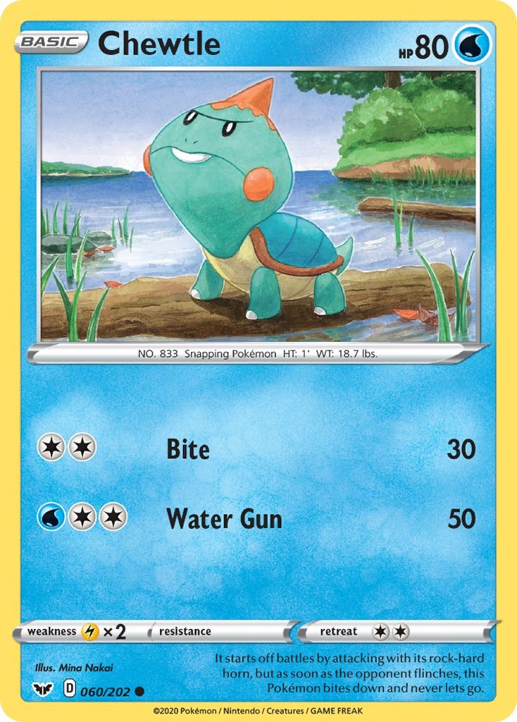 Chewtle card artwork
