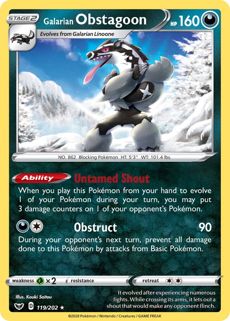 Galarian Obstagoon card artwork