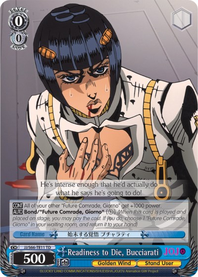 JoJo's Bizarre Adventure: Golden Wind joins Weiß Schwarz English