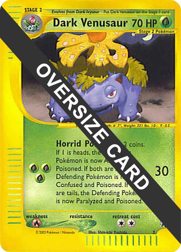 Dark Venusaur 7 (Best of Game 7 Promo) Jumbo Cards Pokemon