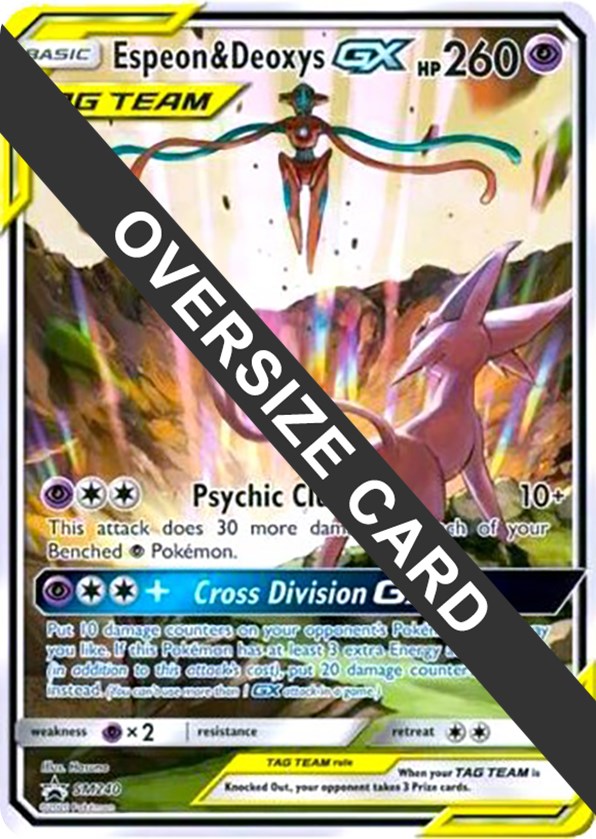 Pokémon carte Jumbo Mentali et Deoxys GX full art sm240 grande