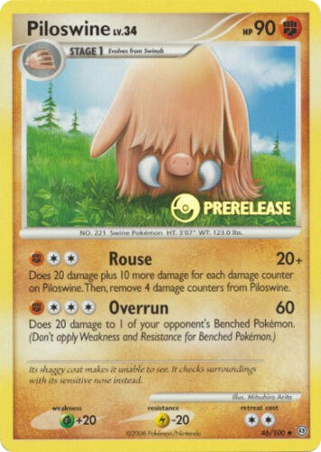 Piloswine - 46/100 (Prerelease) card artwork