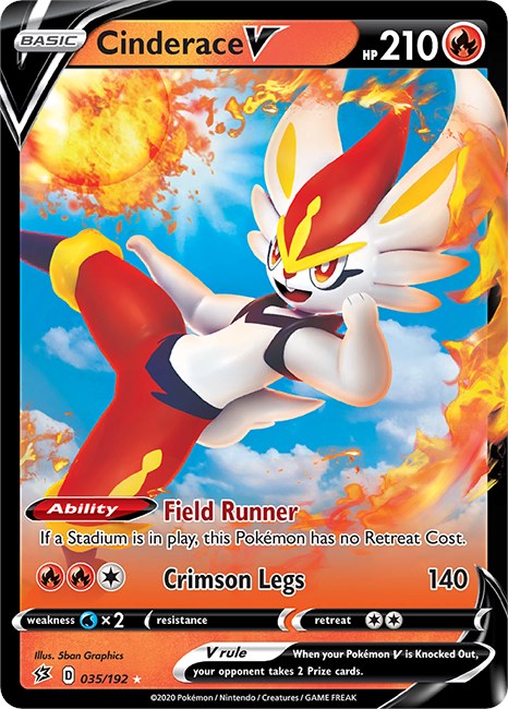 Cinderace V card artwork
