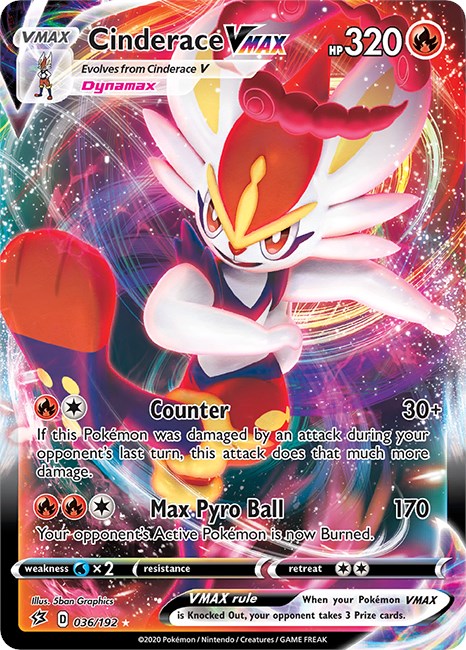 Cinderace VMAX card artwork