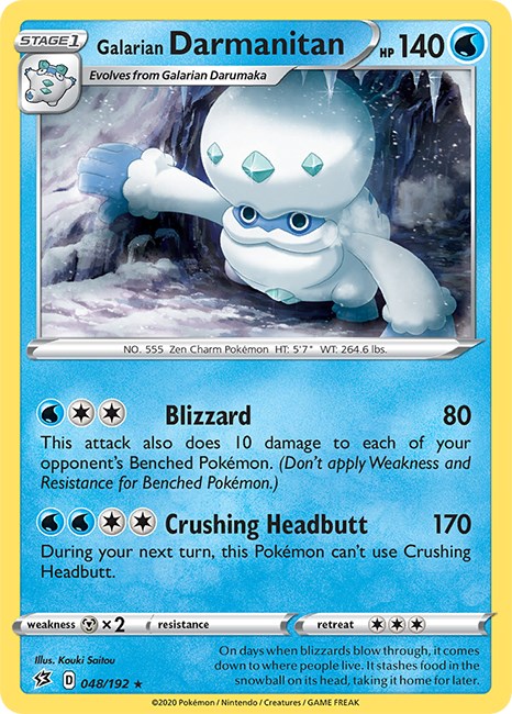 Galarian Darmanitan card artwork