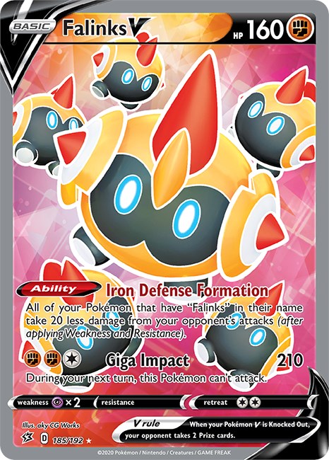 Carta Pokémon Falinks V Full Art Rixa Rebelde