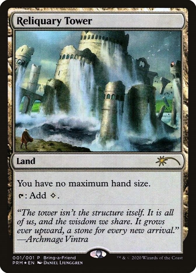 MTG 1x FNM Promo uncommon land LP German FOIL Reliquary Tower ships w/ tracking 