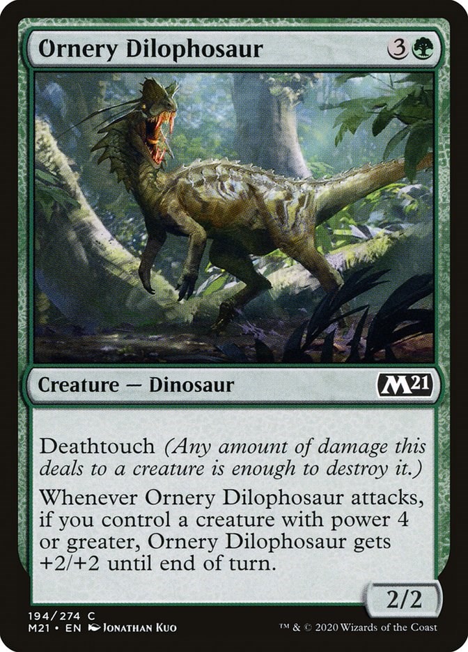 Ornery Dilophosaur - Core Set 2021 - Magic: The Gathering