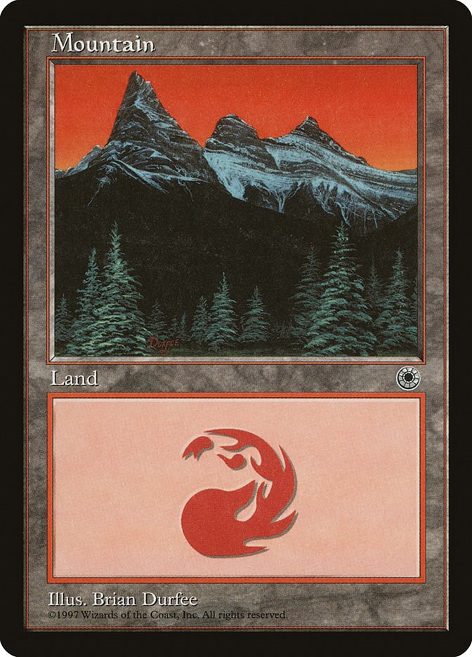 Mountain (Three Peaks) Portal Magic The Gathering