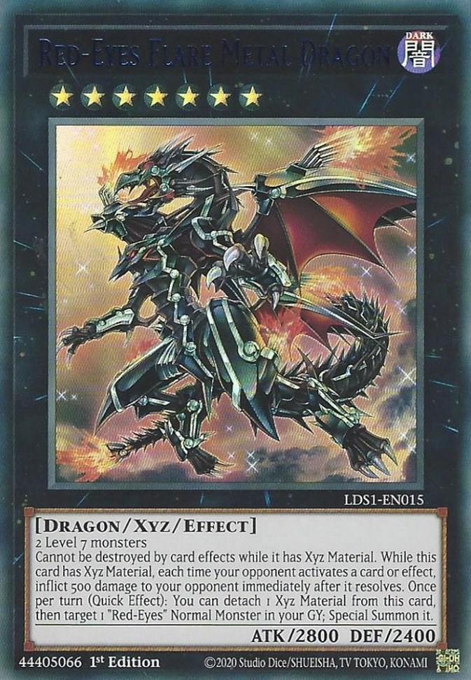 Red-Eyes Flare Metal Dragon (Blue)