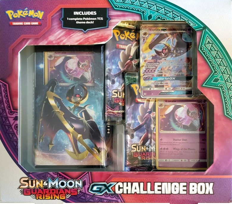 Pokemon Cards - LUNALA-GX BOX (1 Foil, 1 Jumbo Foil, 4 packs