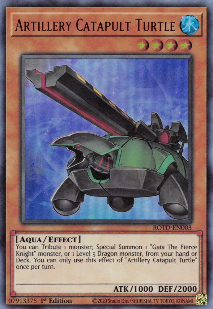 Artillery Catapult Turtle Rise of the Duelist YuGiOh