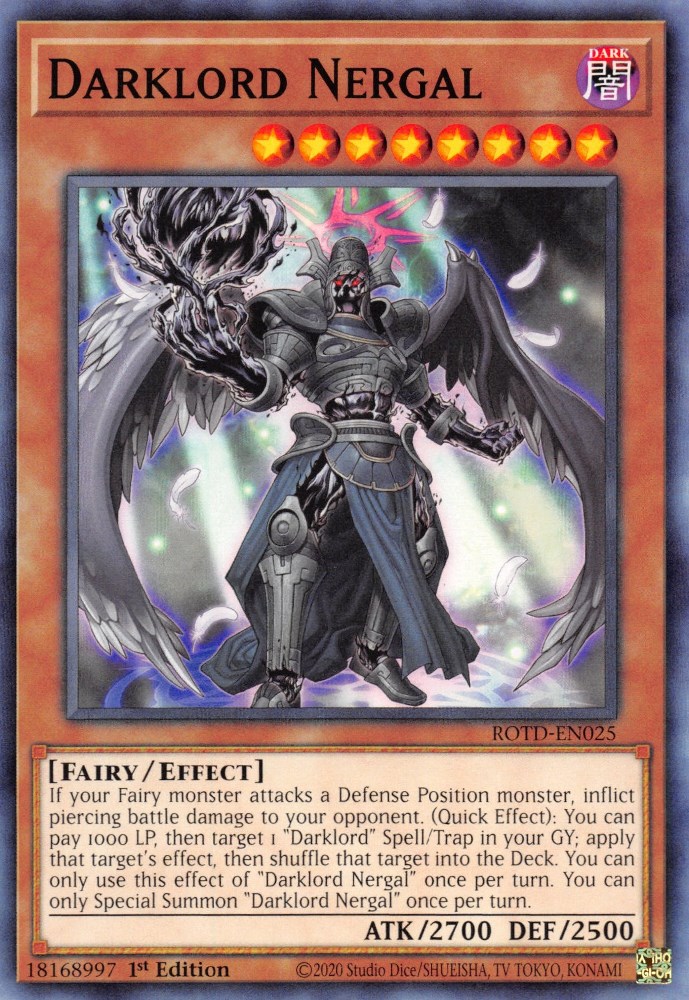 Darklord Nergal Rise Of The Duelist Yugioh