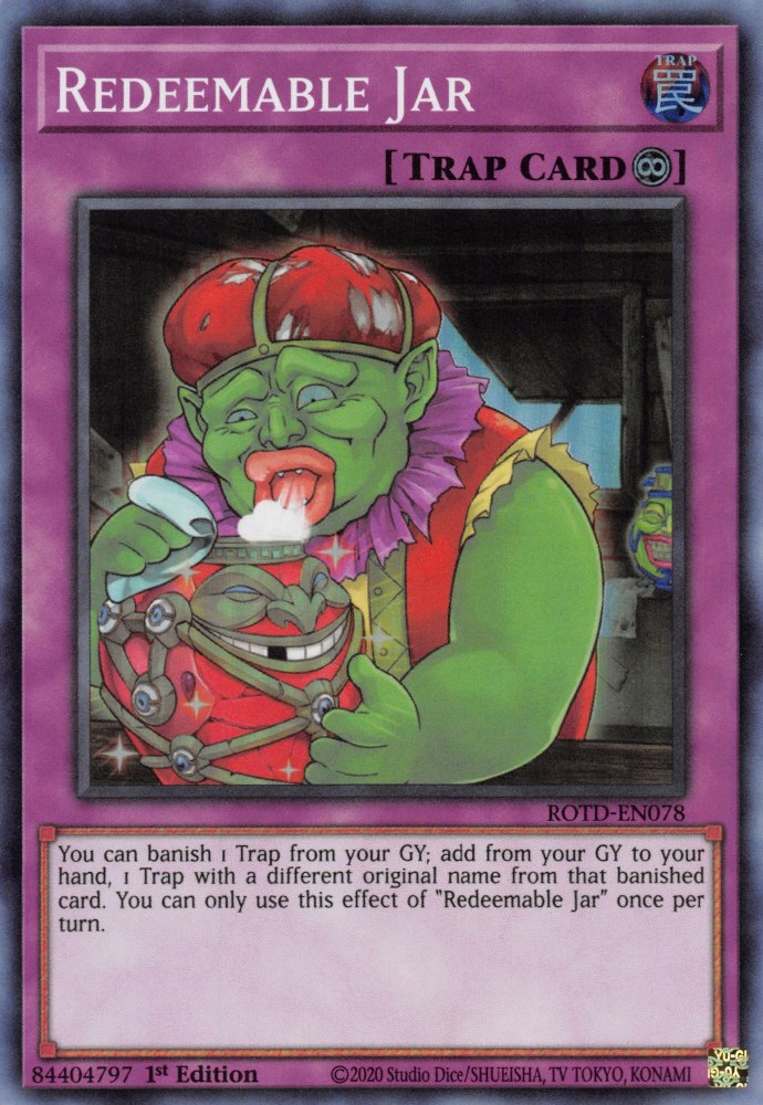 Redeemable Jar Rise of the Duelist YuGiOh
