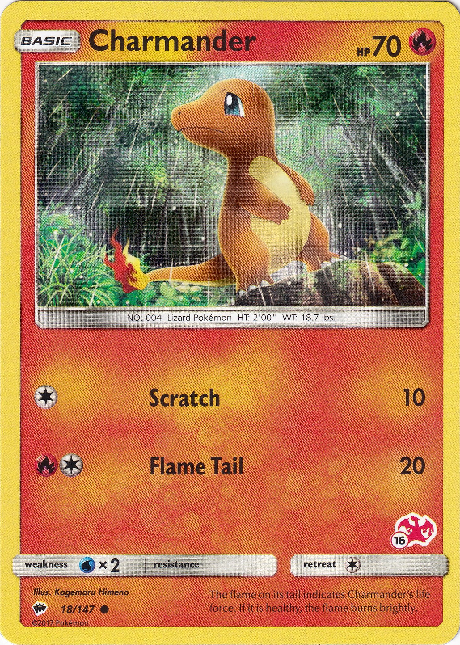 Charmander - 18/147 (#16 Charizard Stamped) card artwork