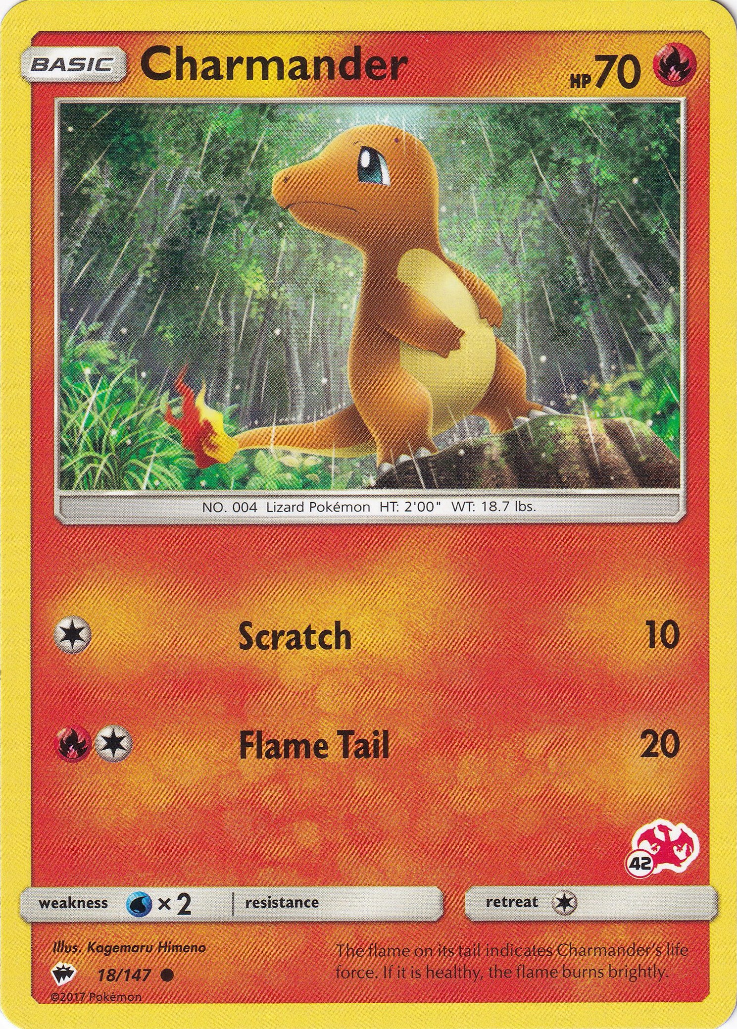 Charmander - 18/147 (#42 Charizard Stamped) card artwork
